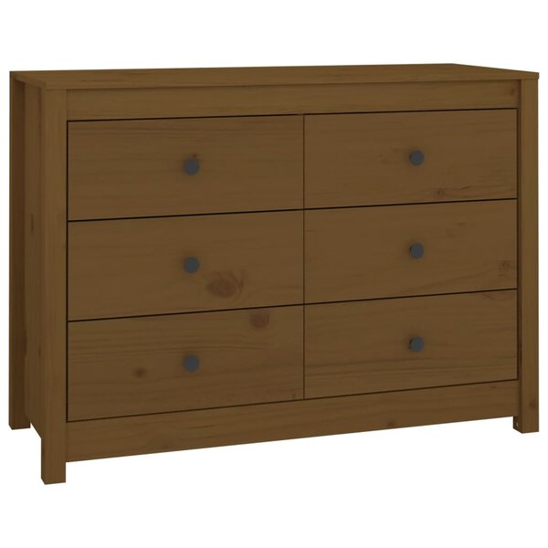 vidaXL Armoire latérale Marron Miel 100x40x72 cm Bois de pin massif