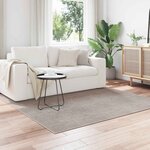 vidaXL Tapis de surface LUGO Crème et Taupe 200 x 200 cm Polyester