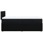 vidaXL Sommier à lattes de lit avec matelas Noir 90x200 cm Tissu