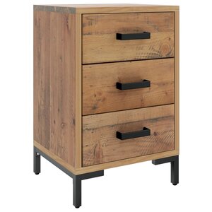 vidaXL Table de chevet Marron 40x30x55 cm Bois de pin massif