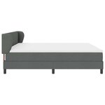 vidaXL Lit boxspring avec matelas Gris foncé 200 x 200 cm tissu