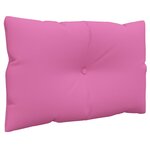 vidaXL Coussins de palette lot de 3 rose tissu Oxford