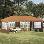vidaXL Tente de fête pop-up 575 x 289 x 245 cm Beige