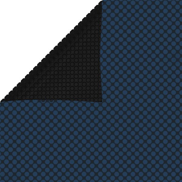 vidaXL Film solaire de piscine flottant PE 732x366 cm Noir et bleu
