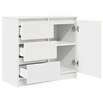 vidaXL Buffet avec tiroir blanc 71x35x65 cm bois d'ingénierie