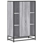 vidaXL Buffet haut sonoma gris 68x35x106 5 cm bois ingénierie et métal