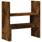 Organisateur armoire de bureau réglable bois d'ingénierie marron 02_0043578