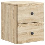 vidaXL Cabinet de chevet mural Chêne Sonoma 34 5 x 33 x 40 cm