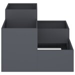 Jardinière vidaXL 100x100x60 cm en acier anthracite
