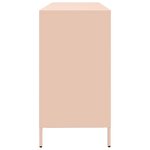 vidaXL Buffet rose 135x39x73 5 cm acier laminé à froid