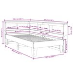 vidaXL Lit bibliothèque sans matelas 90x200 cm bois de pin massif