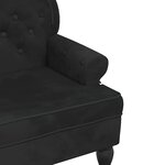 vidaXL Banc avec dossier noir 119 5x64 5x75 cm velours