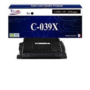 T3AZUR - Toner compatible avec Canon 039H (0288C001) pour Canon LBP-351x  LBP-352x Noir - 25 000p