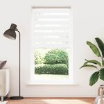 vidaXL Store zèbre blanc 105x200 cm largeur du tissu 100 9cm polyester