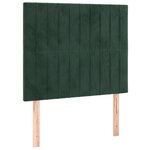 vidaXL Tête de lit à LED Vert foncé 80x5x118/128 cm Velours