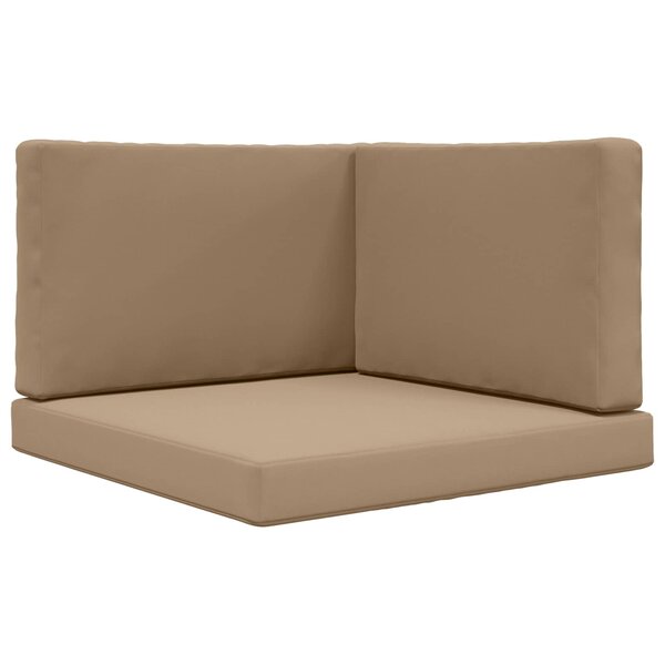 vidaXL Coussin de canapé d'extérieur 3 Pièces Taupe Polyester