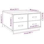 vidaXL Table basse Marron miel 80x80x45 cm Bois massif de pin