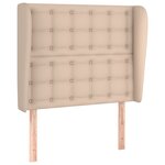 vidaXL Tête de lit avec oreilles Cappuccino 93x23x118/128cm Similicuir