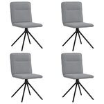 vidaXL Chaises à manger lot de 4 gris clair tissu