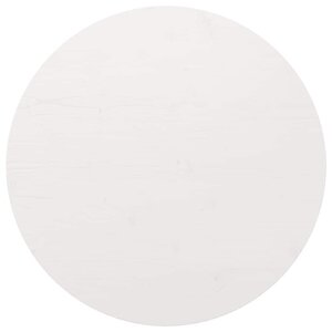 vidaXL Dessus de table rond blanc Ø80x3 cm bois de pin massif