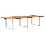 vidaXL Table à manger marron clair bois de chêne massif rectangulaire