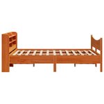 vidaXL Cadre de lit avec tête de lit cire marron 140x190cm bois de pin