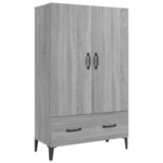 vidaXL Buffet Sonoma gris 70x31x115 cm Bois d'ingénierie