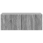 vidaXL Meuble TV mural 59 5 x 41 x 30 cm Sonoma gris Bois d'ingénierie