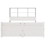 vidaXL Lit bibliothèque sans matelas blanc 120x200 cm bois pin massif