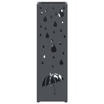 vidaXL Porte-parapluies Anthracite Métal Standard Décoratif Cubique