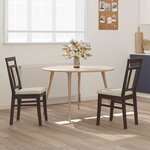 vidaXL Chaise de salle à manger 2 Pièces Marron clair et clair