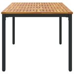 Table de jardin vidaXL 180x90x75 cm en bois d'acacia solide et métal