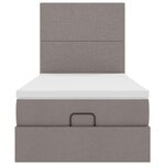 vidaXL Cadre de lit ottoman avec matelas taupe 90x190 cm tissu
