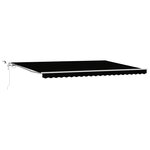 Store rétractable automatique vidaXL avec LED Noir 500x350 cm