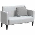 vidaXL Coussin de Dos Gris nuage 60 x 20 x 50 cm tissu