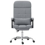 vidaXL Fauteuil de massage inclinable de bureau Gris clair Tissu