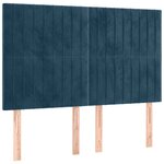 vidaXL Sommier à lattes de lit matelas et LED Bleu foncé 140x200 cm