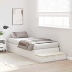 vidaXL Cadre de lit de rangement Blanc 75x190 cm