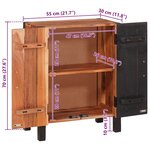 vidaXL Buffets & Commodes Marron 55 x 30 x 75 cm Bois d'acacia massif