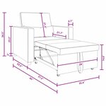 vidaXL Sofa-lit convertible 3-en-1 en velours gris clair