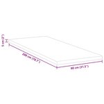 vidaXL Coussins de Matelas Blanc 80 x 200 cm