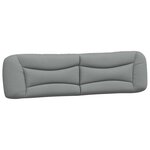 vidaXL Cadre de lit avec LED sans matelas Hvar gris clair 200x200 cm tissu