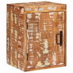 vidaXL Table de chevet 2 Pièces Marron Bois massif de récupération