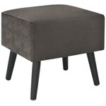 vidaXL Tables de chevet 2 Pièces Gris 40x35x40 cm Velours