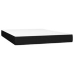 vidaXL Sommier à lattes de lit matelas et LED Noir 140x190 cm Tissu