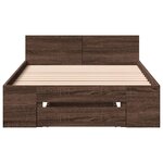 vidaXL Cadre de lit avec tiroir sans matelas chêne marron 90x200 cm