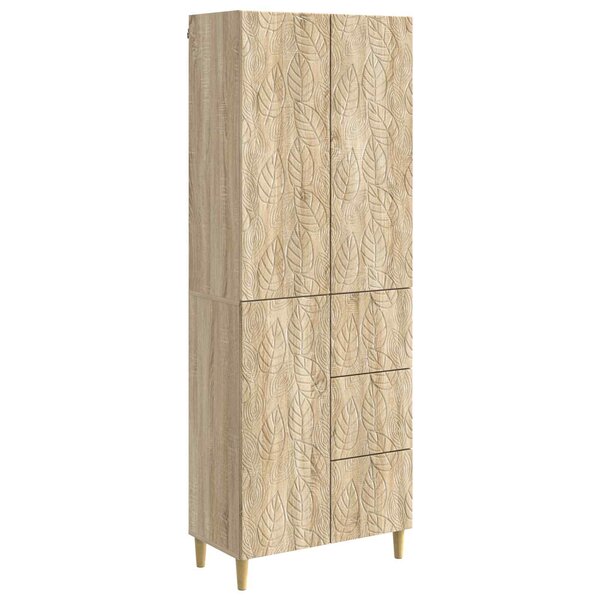 vidaXL 2 Pièces Chêne Sonoma