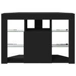 vidaXL Meuble TV LED d'Angle Noir 101 x 40 x 68 cm Bois d'ingénierie