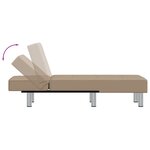 vidaXL Chaise longue capuccino similicuir