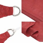 vidaXL Voile d'ombrage 160 g/m² Rouge 3 5x4 5 m PEHD